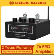 Douk Audio T6PRO HIFI TPA3255 Tube Amplifier Bluetooth JAN5725 Vacuum Tube Power Amp 300W+300W with VU Meter