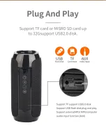 T&G 117 Portable Speaker Wireless Bluetooth-compatible Subwoofer Outdoor Waterproof Loudspeaker Stereo Surround Support FM Radio TF