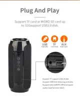 T&G 117 Portable Speaker Wireless Bluetooth-compatible Subwoofer Outdoor Waterproof Loudspeaker Stereo Surround Support FM Radio TF