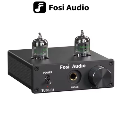 Fosi Audio P2 integrated Portable Headphone Amplifier Vacuum Tube Amp Mini HiFi Stereo Audio with Low Ground Noise for Headphone