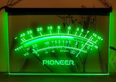 Pioneer VU Meter Simulated Neon LED Sign