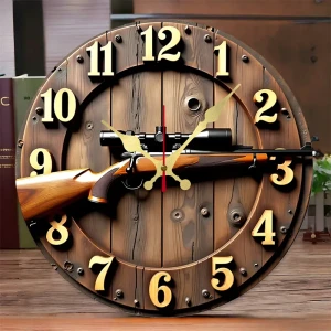 Winchester Rifle Wooden Wall Clock