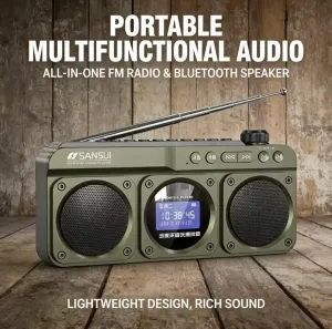 Sansui F28 FM Portable Radio/MP3 Player/Bluetooth Speakers